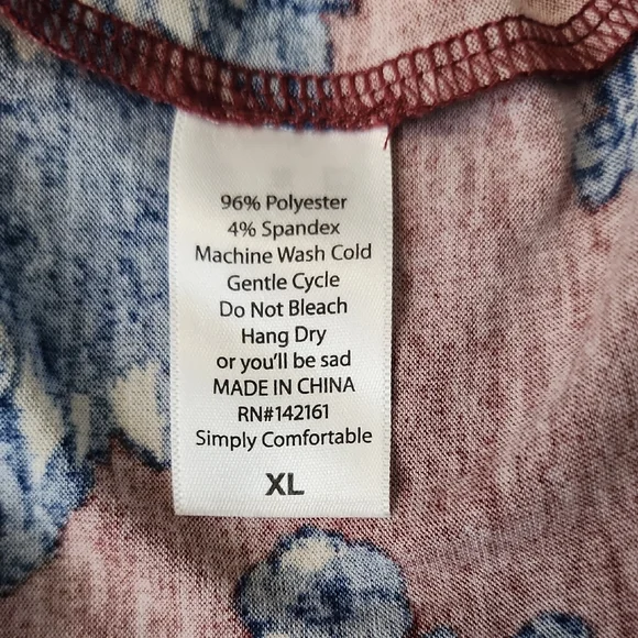 $4 FIRM 🌟FINAL MARK DOWN🌟 LuLaRoe Red and Blue Floral Mini Dress - Picture 4 of 10